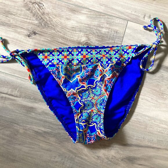Sunsets Small String Bikini Bottom, Arabesque, Mediterranean Style - Picture 1 of 6